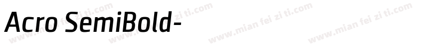 Acro SemiBold字体转换